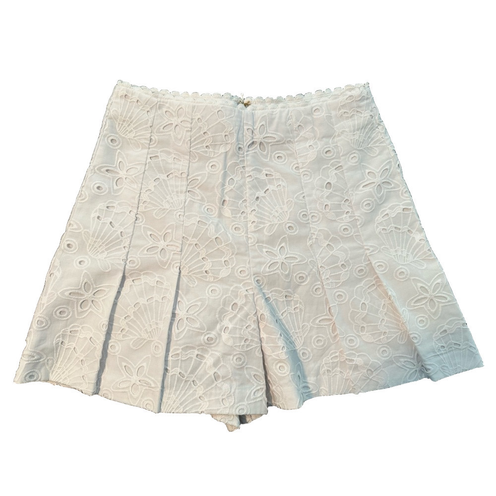 NWT LILLY PULITZER WHITE SEALIFE EYELET HIGH WAISTED SHORTS
